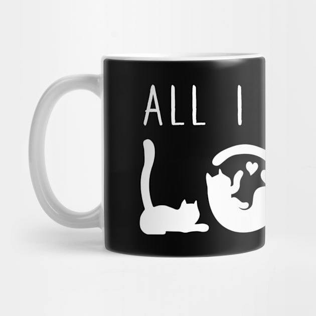 All I Need Is Love Cute Cat by AnnetteNortonDesign